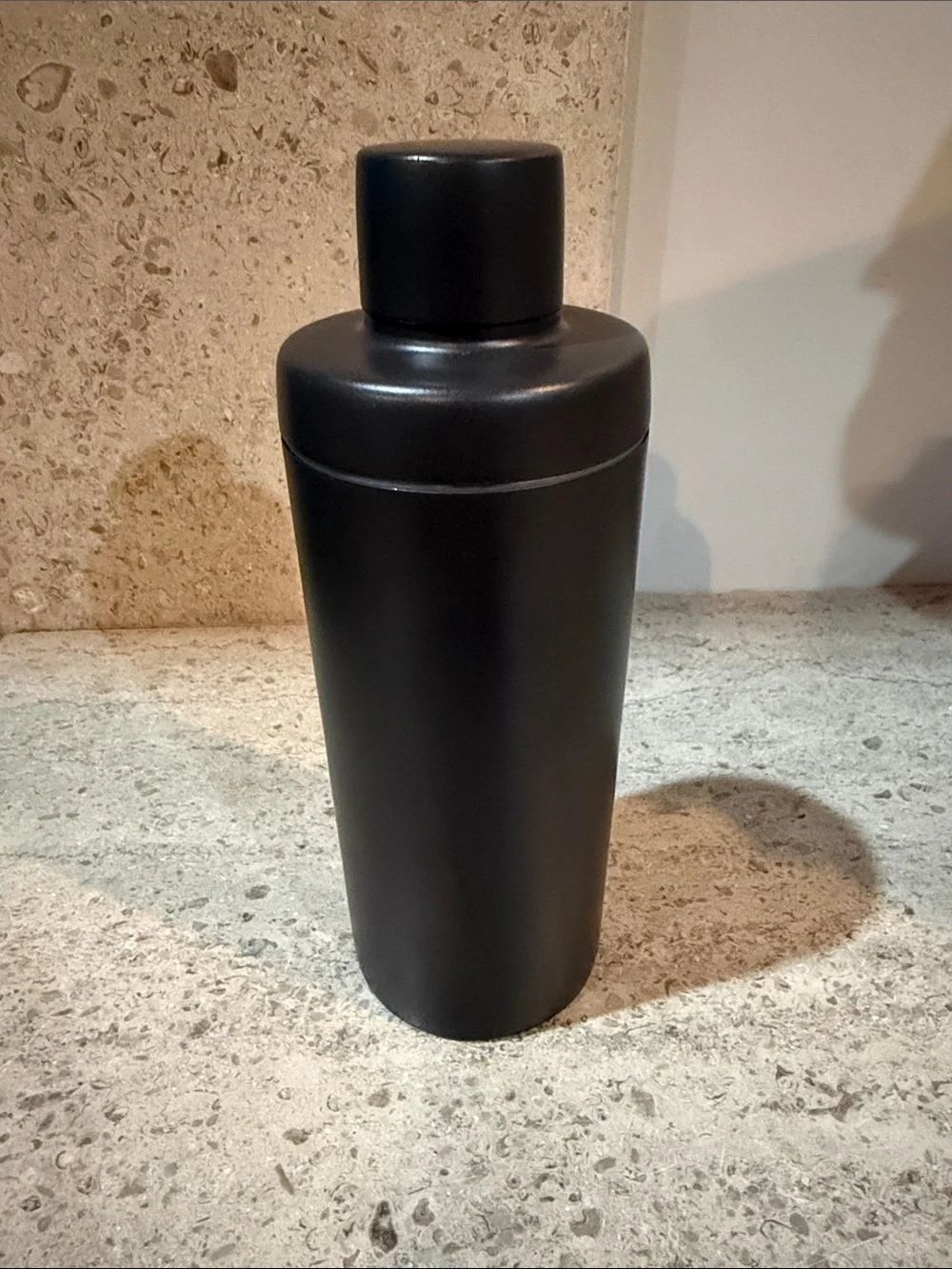 West Elm Matte Black Cocktail Shaker - Two Piece Sleek Home Bar Accessory